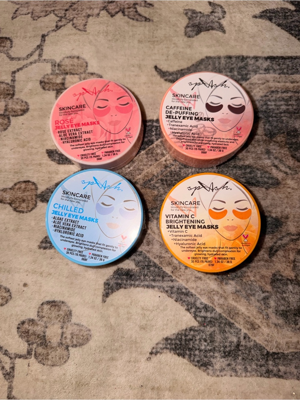 LA Splash Cosmetics Jelly Eye Masks Multipack (4) 30 Pcs/15 pairs Each